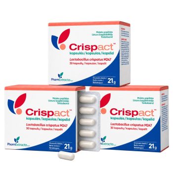 CRISPACT probiotikai moterims, 30 kap. x 3 pak.